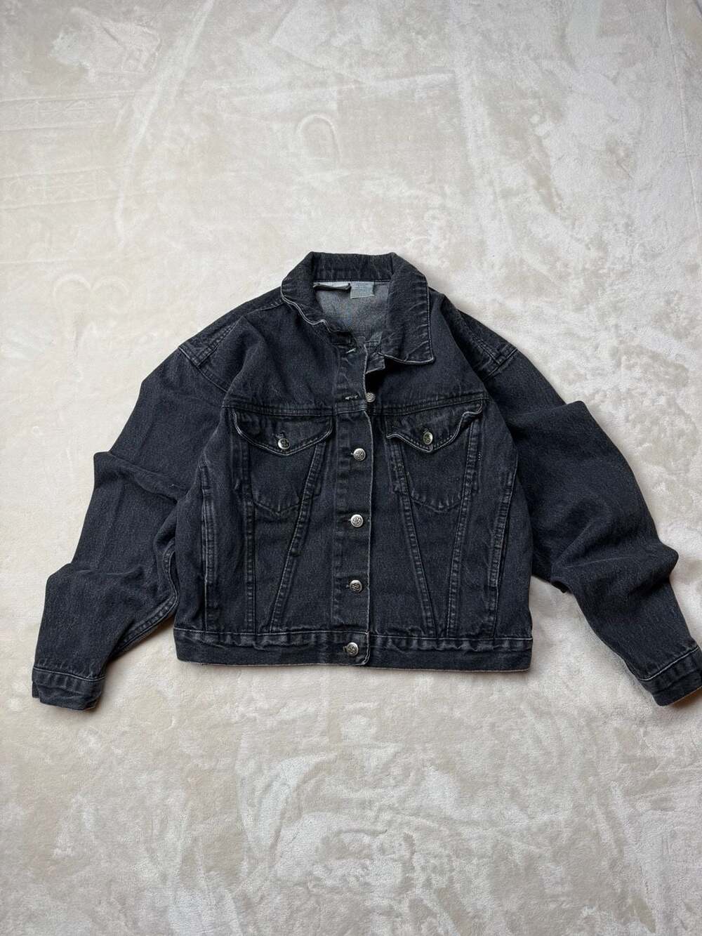 Bim Blaus Denim Jacket Size S Black Trucker